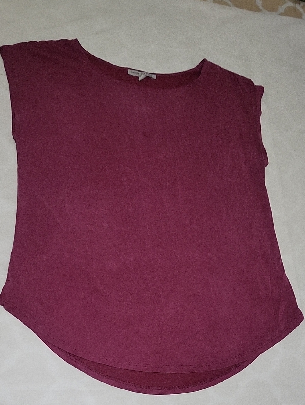 Green Envelope Magenta Cap Sleeve Top